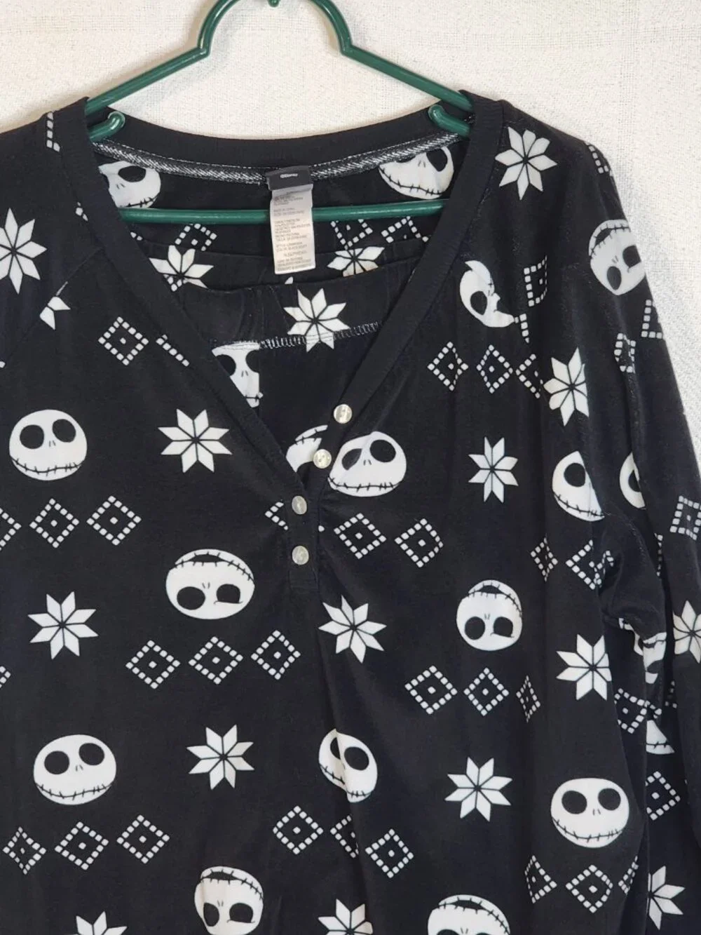 Disney Nightmare Before Christmas Black Soot Poly 2pc Pajama Set Size 3X 22W-24W - Picture 5 of 16